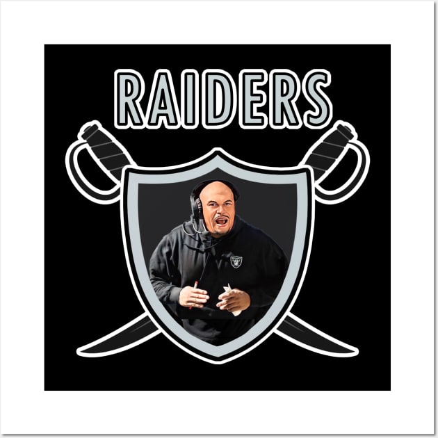 Las Vegas Raiders Coach AP Shield Wall Art by Dysfunctional Tee Shop